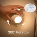 GobekUsa 360° Rotating Magnet Night Light USB Charging Wall Lamp for Bedroom Closet