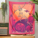 GobekUsa Skeleton Psychedelic Tapestry Wall Hanging - Hippy Decor for Bedroom & Home