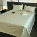 GobekUsa Luxe Cotton Satin Stripe Bed Sheet Set with 2 Pillowcase