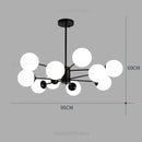 GobekUsa Glass Ball Pendant Lights Modern Nordic Chandelier LED Living Room Decor