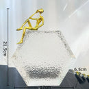 GobekUsa Golden Figures Sculpture: Modern Desk Ornament for Room Aesthetics