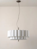 Wabi-Sabi White Fabric Pendant Light by DecorClear.com