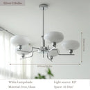 GobekUsa Bauhaus Medieval Chandelier for Living Room, LED Hanging Lamp
