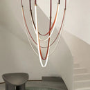 GobekUsa LED Long Strip Chandelier for Modern Living Room and Villa
