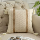 GobekUsa Bohemian Style Fringed Throw Pillow Cover for Living Room Sofa