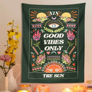 GobekUsa Lovers Tapestry: Tarot Card Astrology Snake Moon Psychedelic Wall Hanging