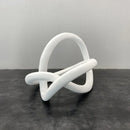 GobekUsa Gold Ring Knot Geometric Resin Ornaments Handmade Art Decor Figurines