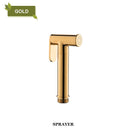 GobekUsa Brass Bidet Spray: Gold/Black, Hot/Cold Mixer Valve, Bathroom Shattaf Sprayer