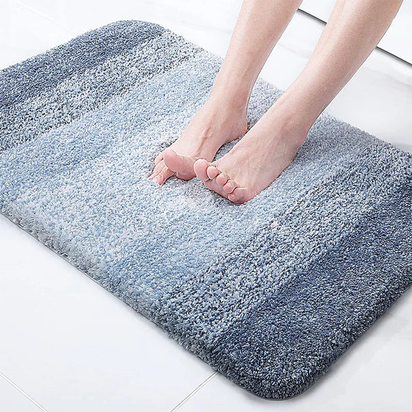 GobekUsa Gradient Color Thick Bath Carpet: Super Absorbent, Anti-slip Bathroom Rugs