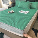 GobekUsa Cool Summer Bed Mat Set Queen - High-quality Ice Silk Fabric