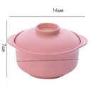 GobekUsa Japanese Style Instant Noodle Rice Bowl with Lid - Healthy Tableware