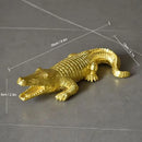 GobekUsa Crocodile Wildlife Sculpture Statue Decor for Home Interiors & Desk Display