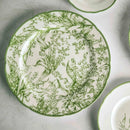 GobekUsa Green Flower Print Dinner Plate