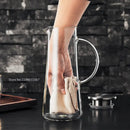 GobekUsa Glass Pitcher with Lid, Heat Resistant Water Carafe for Hot/Cold Beverages