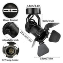 GobekUsa Industrial Ceiling Spotlight Lamp with Foldable Flippers for Hallway Art Light