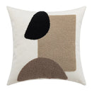 GobekUsa Abstract Beige Coffee Brown Knot Cushion Cover | Handmade Neutral Art for Sofa Bed