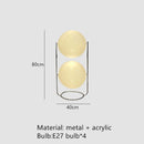 GobekUsa LED Floor Lamp Chrome Metal Living Room Floor Light White Acrylic Ball