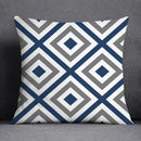 GobekUsa Blue Geometric Floral Design Pillowcase - Modern Home Decor Cushion Cover