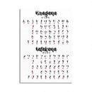 GobekUsa Japanese Hiragana Katakana Infographic Poster, Minimalist Design for Language Learners