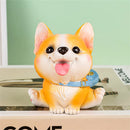 GobekUsa Dog Figurine Miniatures Set - Husky Corgi Bulldog Puppy Statue Decor