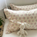 GobekUsa Korean Floral Cotton Pillowcase 40x60cm, 48x74cm, 50x80cm, Home Cushion Cover