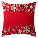 GobekUsa Christmas Santa Claus Snowflake Pillow Cover 18x18inch