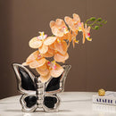 GobekUsa Butterfly Ceramic Vase: Home Decor Flower Arrangement Figurine Butterfly Flowerpot