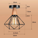 GobekUsa Industrial LED Ceiling Light: Modern Retro Loft Plafonniers for Living Room Kitchen Cage Home Decor