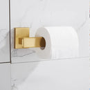 GobekUsa Brushed Gold Bathroom Set: Shelf, Towel Rack, Holder, Toilet Brush - Bath Hardware