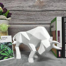 GobekUsa Geometric Bull Sculpture: Modern Abstract Cattle Figurine for Home Decor