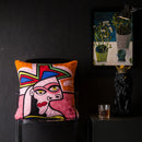 GobekUsa Christmas Picasso Style Abstract Cushion Cover for Living Room Sofa and Bed