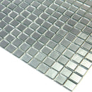 Silver 12x12 Glossy Uniform Square Glass Mosaic Tile (20 pack, 20 sq ft/case)