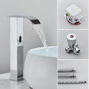 GobekUsa Automatic Sensor Waterfall Basin Faucet - Touchless Bathroom Sink Tap