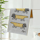 GobekUsa Kids Cartoon Face Towels - Set of 3 | Cats Print | 100% Cotton | 25*50cm