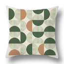 GobekUsa Green Plants Geometric Print Pillow Cover - Home Sofa Cushion Cover