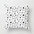 GobekUsa Heart Stripe Pillow Cases | Black & White Polyester Cushion Covers