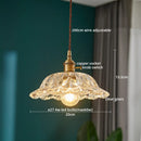 GobekUsa Japanese Style LED Pendant Lamp Copper Glass Hanging Light Fixtures