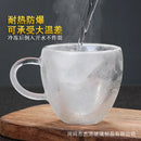 GobekUsa Heart Glass Mug Set: Double Wall Couple Cups for Tea, Coffee, Beer - Gift Drinkware