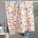 GobekUsa Country Flowers Cotton Bath Towel