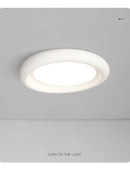 GobekUsa Cream LED Ceiling Lamp for Girl's Room - Modern Minimalist Master Bedroom Lighting