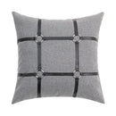 GobekUsa Leather Patch Embroidery Cushion Cover: Modern Luxury Pillow Case for Sofa