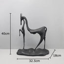 GobekUsa Cast Iron Horse Sculpture Modern Desk Decor Minimalist Room Artistic Craft Figurine