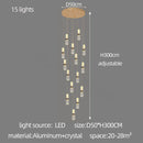 GobekUsa Crystal Columnar Chandelier for Stairway, Bubble Design for Home, Restaurant, or Bar