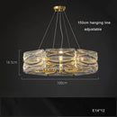 GobekUsa LED Glass Pendant Light Dimmable Chandelier Kitchen Island Decor