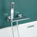 GobekUsa Gray Wall Mounted Waterfall Faucet Set for Bath and Shower