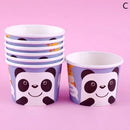 GobekUsa Cartoon Paper Cups 50PCS 100ml Small Round Disposable Dessert Ice Cream Bowl