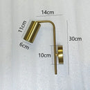 GobekUsa Golden LED Reading Wall Lamp, Modern Minimalist Bedside Wall Light