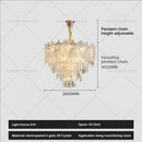 GobekUsa French Crystal Chandelier Cream Wind Lighting Elegant Luxury Lights