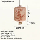 GobekUsa Handmade Japanese Lantern Painting Pendant Lamp Fabric Chandelier