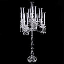 GobekUsa Crystal Glass Cover Candle Holders - Elegant Table Centerpiece for Candlelight Dinners